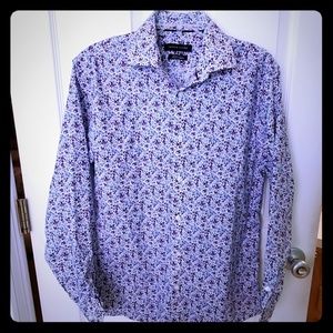 Tommy Hilfiger purple floral button down shirt